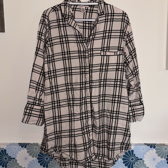 Victoria's Secret Other - Victoria's Secret Viscose/Cotton Long Sleeve Sleep-shirt, Size Medium